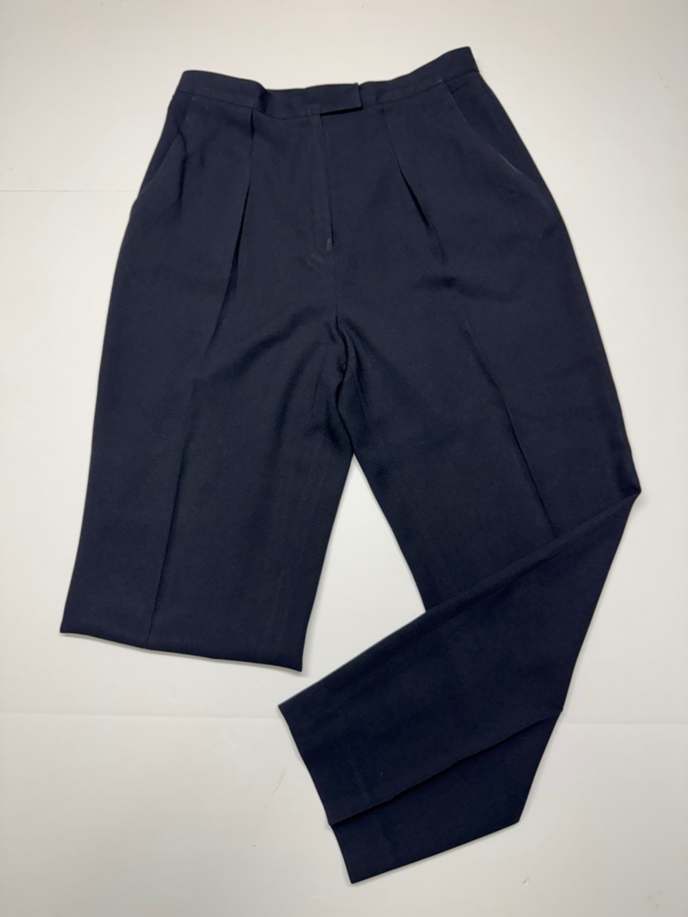 Rena Rowan Dark Navy Pleated Dress Pants